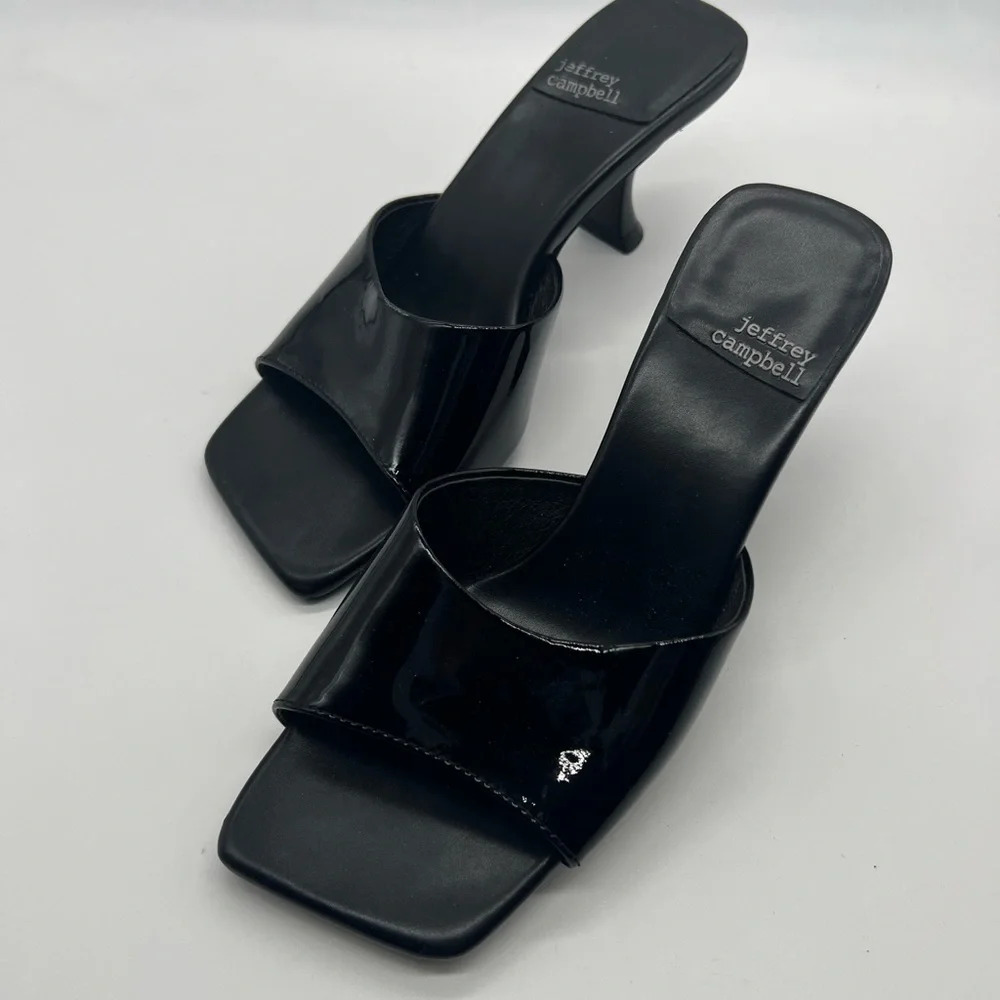 Jeffrey Campbell black Mules